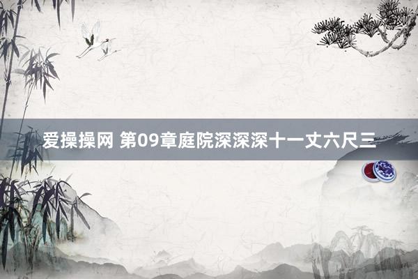 爱操操网 第09章 庭院深深深十一丈六尺三